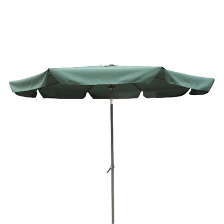 International Caravan YF-1104-3M and FG Outdoor 10 Foot Aluminum Umbrella with Flaps Forest Green YF-1104-3M/FG